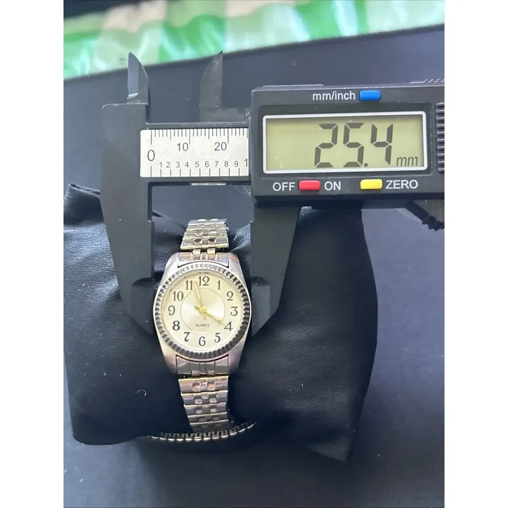 Women’s Two Tone Stretch Band Quartz Watch